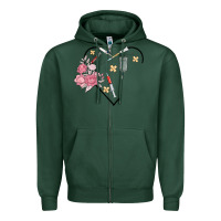 Sports Green phlebotomy add your name Zipper Hoodie - MaliasSmallBusiness