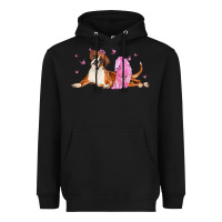 Black boxer dog with tutu Heavyweight Hoodie - LillyAllenDesigns