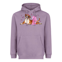 Lavender boxer dog with tutu Heavyweight Hoodie - LillyAllenDesigns
