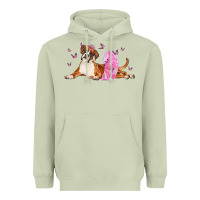 Matcha boxer dog with tutu Heavyweight Hoodie - LillyAllenDesigns