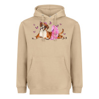 Mushroom boxer dog with tutu Heavyweight Hoodie - LillyAllenDesigns