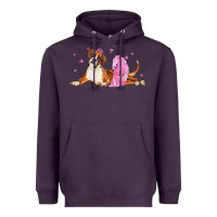 Plum boxer dog with tutu Heavyweight Hoodie - LillyAllenDesigns