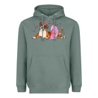Sage boxer dog with tutu Heavyweight Hoodie - LillyAllenDesigns