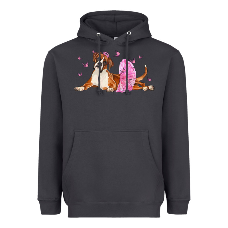 Boxer Dog With Tutu Heavyweight Hoodie by LillyAllenDesigns | Teevron