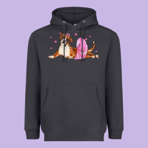 Boxer Dog With Tutu Heavyweight Hoodie Designed By Lillyallendesigns