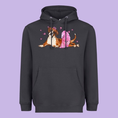 Boxer Dog With Tutu Heavyweight Hoodie Designed By Lillyallendesigns