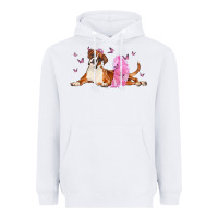 White boxer dog with tutu Heavyweight Hoodie - LillyAllenDesigns