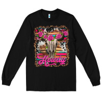 Black howdy valentine's day bull skull Long Sleeve Tee - Jasminsmagicworld