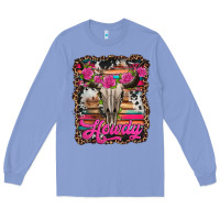 Colony Blue howdy valentine's day bull skull Long Sleeve Tee - Jasminsmagicworld