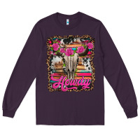 Plum howdy valentine's day bull skull Long Sleeve Tee - Jasminsmagicworld