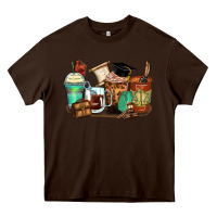 Chocolate Brown lawyer coffee cups Heavy Core Tee - Zillion Design Studio