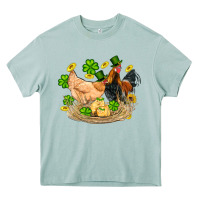 Arona st patricks day farm chicken rooster chick  shamrock gold Heavy Core Tee - Artiststas