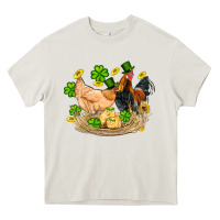 Cream st patricks day farm chicken rooster chick  shamrock gold Heavy Core Tee - Artiststas