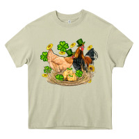 Mossy st patricks day farm chicken rooster chick  shamrock gold Heavy Core Tee - Artiststas