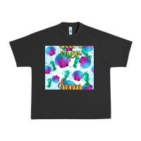 Pigment Black seahorse and sea shell seamless pattern Urban Heavy Tee - BundleAndBundleShop