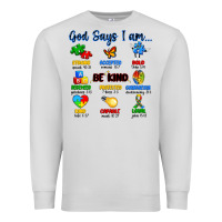 Dove Grey god says i am autism Premium Sweatshirt - Artiststas