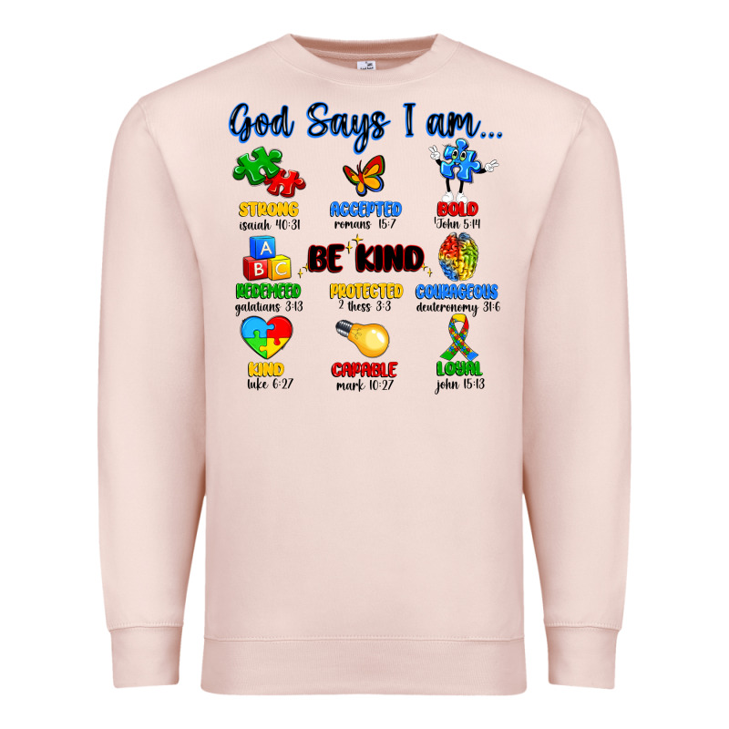God Says I Am Autism Premium Sweatshirt by Artiststas | Teevron