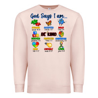 Pale Pink god says i am autism Premium Sweatshirt - Artiststas