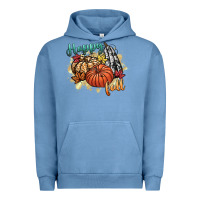 Pigment Pebble Blue happy fall Urban Hoodie - CowGirlArtShop