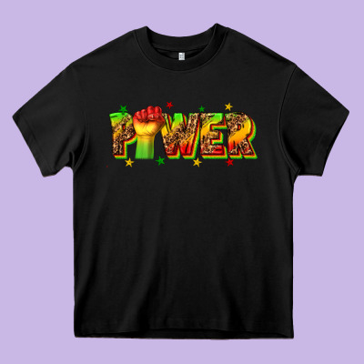 Power Juneteenth Heavy Core Tee Designed By Texasbilliewilder