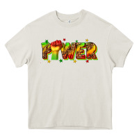 Cream power juneteenth Heavy Core Tee - texasbilliewilder