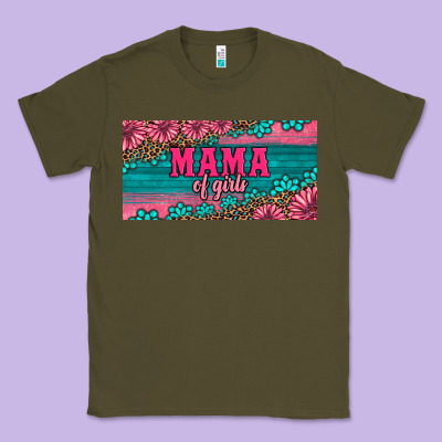 Pink Roses Mama Of Girls License Plate Classic Tee Designed By Artiststas