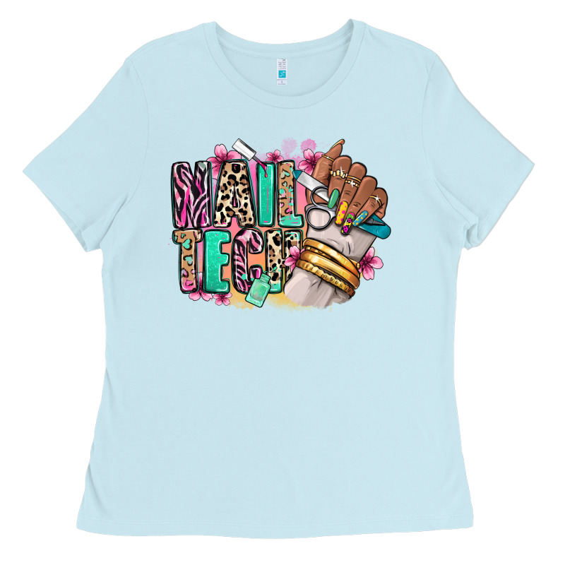 Nail Tech Afro Nail Art Ladies Tee by RanaPortraitStore | Teevron