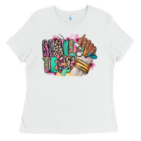 White Nail Tech afro nail art Ladies Tee - RanaPortraitStore