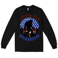 Black let's go brandon bigfoot Long Sleeve Tee - Jasminsmagicworld