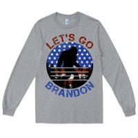 Heather Grey let's go brandon bigfoot Long Sleeve Tee - Jasminsmagicworld