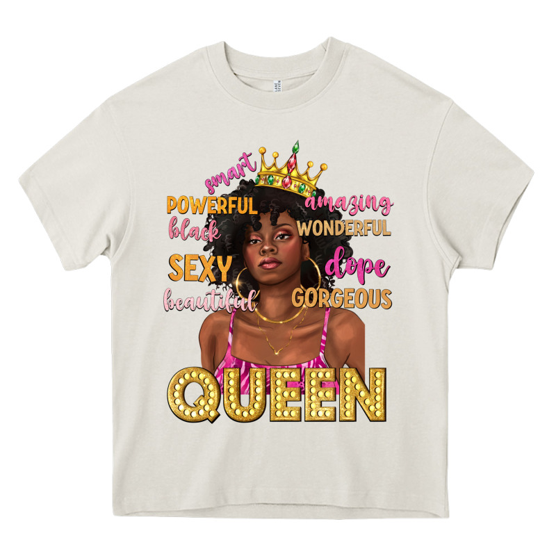 Queen Afro Woman Heavy Core Tee by texasbilliewilder | Teevron