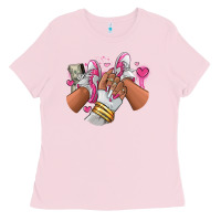 Bubblegum Pink Pink and white sneaker girl Ladies Tee - RanaPortraitStore