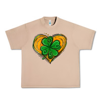 Burro St. Patrick's Day Heart with Shamrock Urban Heavy Tee - Jasminsmagicworld