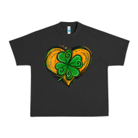 Pigment Black St. Patrick's Day Heart with Shamrock Urban Heavy Tee - Jasminsmagicworld