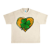 Sandshell St. Patrick's Day Heart with Shamrock Urban Heavy Tee - Jasminsmagicworld