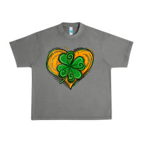 Tornado St. Patrick's Day Heart with Shamrock Urban Heavy Tee - Jasminsmagicworld
