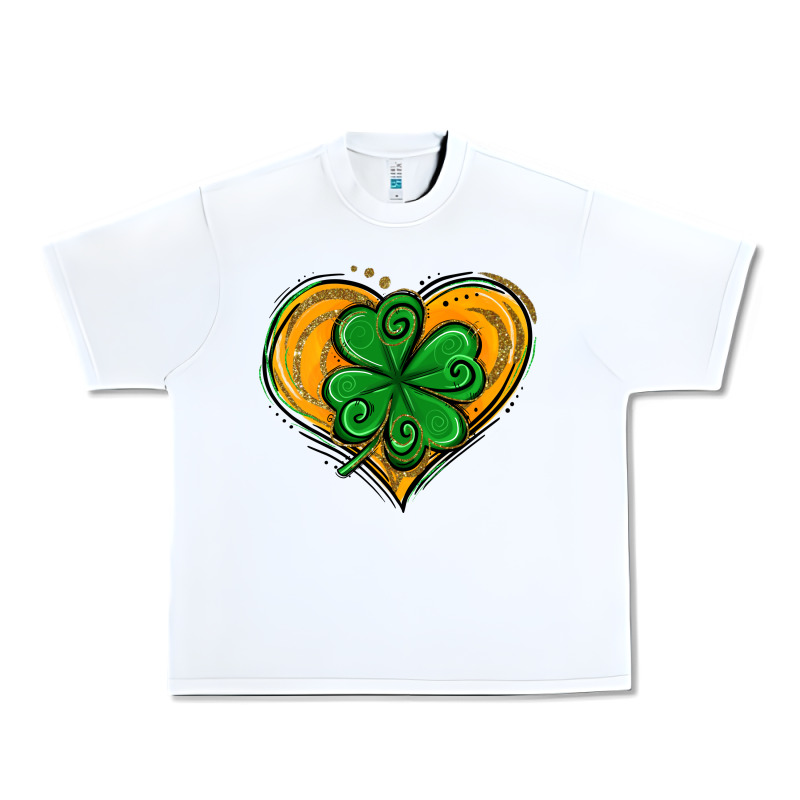 St. Patrick's Day Heart With Shamrock Urban Heavy Tee by Jasminsmagicworld | Teevron