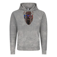 Cloud Rock bison with american flag glasses Vintage Hoodie - RanaPortraitStore