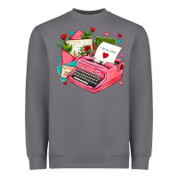 Storm pink typewriter and letters Heavyweight Sweatshirt - AdoDesignShop