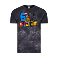 Cloud Black forklift birthday six Vintage Tee - Artiststas