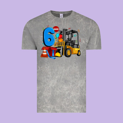 Forklift Birthday Six Vintage Tee Designed By Artiststas