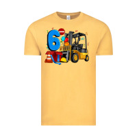 Vintage Mustard forklift birthday six Vintage Tee - Artiststas
