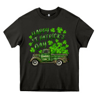 Asphalt Happy st. patrick's day shamrock farm truck Heavy Core Tee - RanaPortraitStore