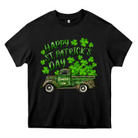 Black Happy st. patrick's day shamrock farm truck Heavy Core Tee - RanaPortraitStore