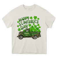Cream Happy st. patrick's day shamrock farm truck Heavy Core Tee - RanaPortraitStore