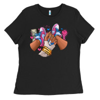 Black Pink and blue sneaker girl Ladies Tee - RanaPortraitStore