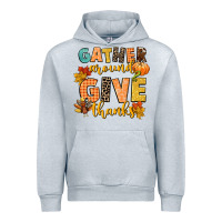 Heather Grey gather around and give thanks Urban Hoodie - CowGirlArtShop