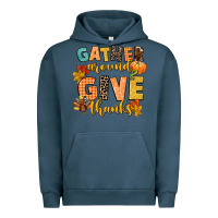 Pigment Midnight Navy gather around and give thanks Urban Hoodie - CowGirlArtShop