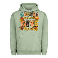 Pigment Oil Green gather around and give thanks Urban Hoodie - CowGirlArtShop