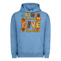 Pigment Pebble Blue gather around and give thanks Urban Hoodie - CowGirlArtShop
